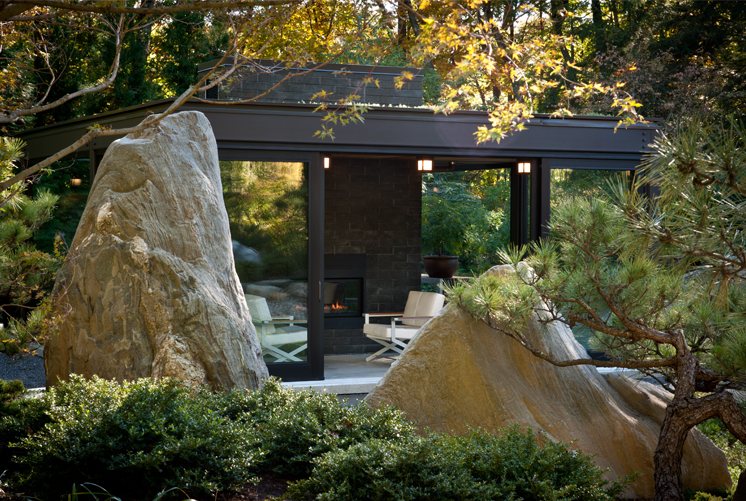 New England Zen Garden With Organic Landscape Architecture, Seoane  Landscape Design